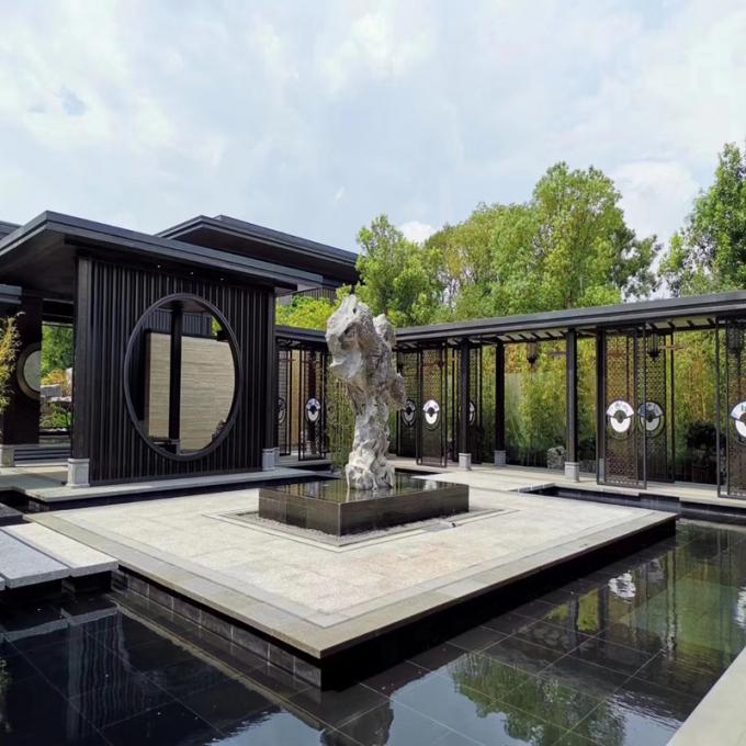 การตัดเลเซอร์ 3 * 10 ฟุต โครงการตกแต่งโรงแรม Jali โครงการเฟอร์นิเจอร์บ้าน แปรงสีทอง สกรีนสแตนเลส 5