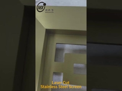 ตัวอย่างจอตัดด้วยเลเซอร์จากเหล็กไร้ขัด