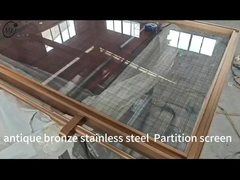 สีทองแดง กระจกแปรง โลหะ สแตนเลส เครื่องประดับหน้าต่างส่วนตัว