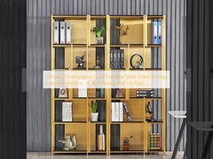 ชามเปญสีทองเหลืองเหล็กไร้สแตนเลส โครงการแสดงภาพโลหะ Hariline JIS 304 กันสวมสําหรับศูนย์การค้า