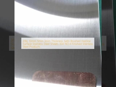 316L 10mm 5mm 3mm ความหนา ซาติน สะพายเส้นผิวเส้นผม แผ่นเหล็กไร้สแตนเลส 304 NO.4 สินค้าเหล็กไร้สแตนเลสเสร็จ