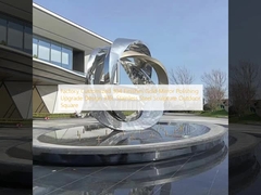 โรงงานที่กําหนดเอง 304 ปลายทอง สายกระจก โปรแกรมการปรับปรุงการออกแบบ 316L สแตนเลส รูปปั้นสแควร์กลางแจ้ง