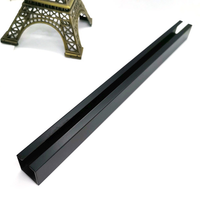 Bead Blasted Matte Black Stainless Steel Tile Trim Metal 15mm 2000mm 3050mm