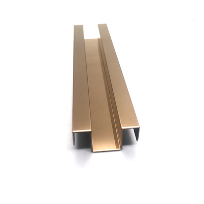 PVD 8K Mirror Stainless Steel Trim Strips Skirting Board Rose Gold
