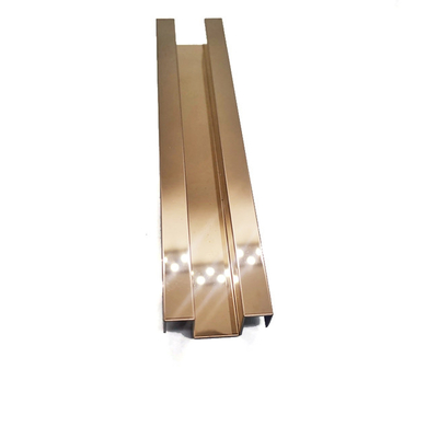 PVD 8K Mirror Stainless Steel Trim Strips Skirting Board Rose Gold