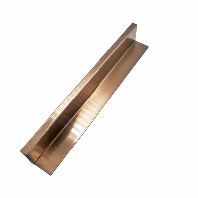0.75mm 6.5ft Rose Gold Stainless Steel Trim Strips Metal Hairline Decorative Wall Tile Trim