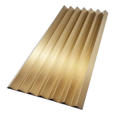 Zr Brass Color Stainless Steel Tile Trim Continuous 90 Degree Triangle