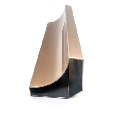 Arc Shaped Stainless Steel Trim Strips Rose Gold Hairline 10mm 40mm