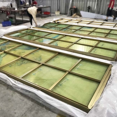 Hairline HL Stainless Steel Glass Partition 120*300cm Ornamental Sheet Metal Panels
