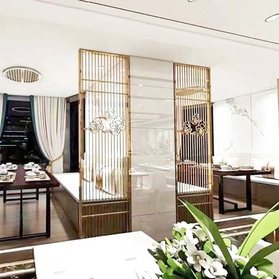 500*3000mm AISI 316 Stainless Steel Screen Partition Mirrored Room Divider Indoor