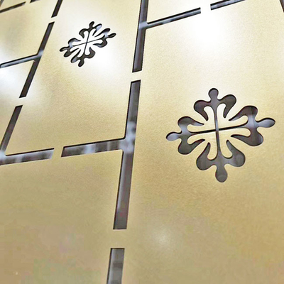 Decorative ASTM 316 Stainless Steel Screen Partition Zr-Brass Laser Cut Divider