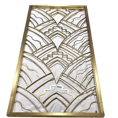 JIS304 Stainless Steel Decorative Screen Panels Wearproof Laser Cut Hollow Hairline