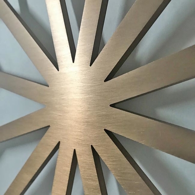 SUS304 Metal Stainless Steel Screen Partition Hairline H3m Rose Gold Room Divider
