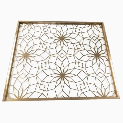 SUS304 Metal Stainless Steel Screen Partition Hairline H3m Rose Gold Room Divider