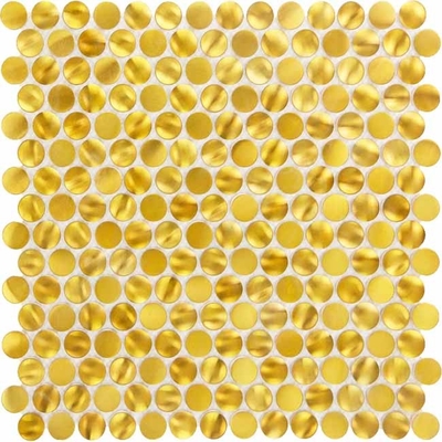 29cm Penny Round Stainless Steel Mosaic Tile ODM