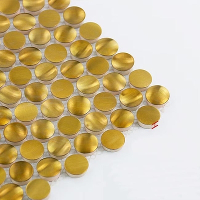 29cm Penny Round Stainless Steel Mosaic Tile ODM