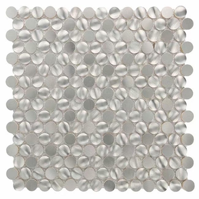 29cm Penny Round Stainless Steel Mosaic Tile ODM