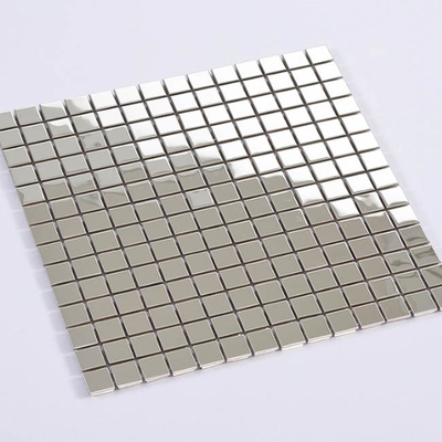 Hairline Rectangle Metal Stainless Steel Mosaic Tiles Backsplash Wearproof