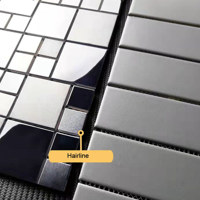 30x30cm Square Black Stainless Steel Mosaic Tile Metal Mosaic Backsplash