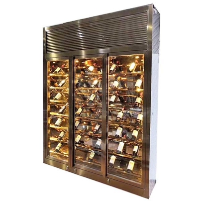Bronze ODM Stainless Steel Wine Cabinets 24 Inch Wine Fridge AC240V