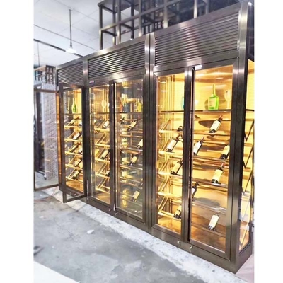 Bronze ODM Stainless Steel Wine Cabinets 24 Inch Wine Fridge AC240V
