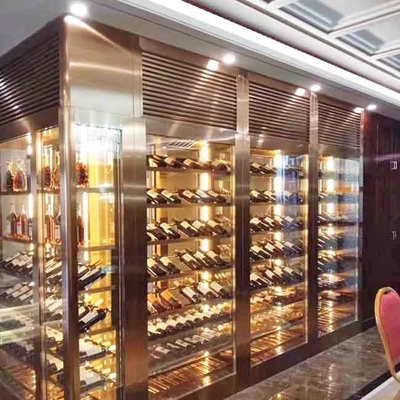 SUS 304 316 Constant Temperature Stainless Steel Wine Cabinet Q1803 Wine Refrigerator Counter