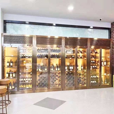 SUS 304 316 Constant Temperature Stainless Steel Wine Cabinet Q1803 Wine Refrigerator Counter