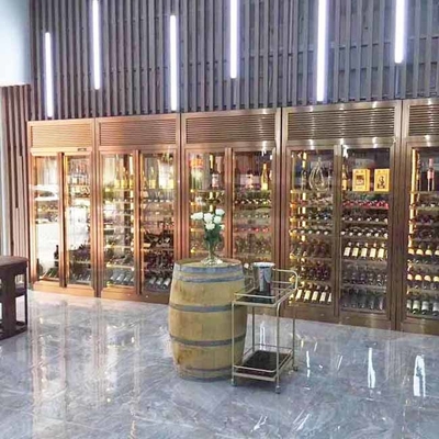 SUS 304 316 Constant Temperature Stainless Steel Wine Cabinet Q1803 Wine Refrigerator Counter