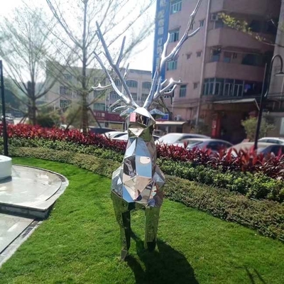 ISO Animal Mirror Polished Stainless Steel Sculptures Silver