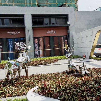 ISO Animal Mirror Polished Stainless Steel Sculptures Silver