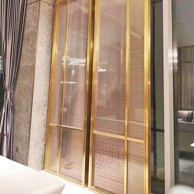 ราคาดี W450mm H2800mm ฉากกั้นห้องสแตนเลสในร่มแผงโลหะตกแต่ง Hairline ออนไลน์