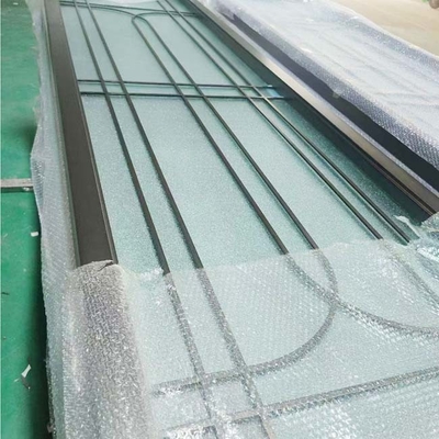 450mm To 800mm Hairline Vintage Metal Room Divider Partitions With Art Glass