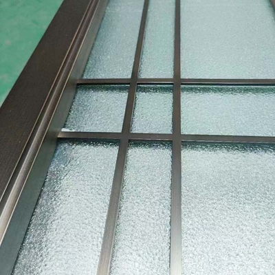 450mm To 800mm Hairline Vintage Metal Room Divider Partitions With Art Glass