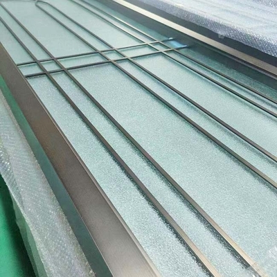 450mm To 800mm Hairline Vintage Metal Room Divider Partitions With Art Glass