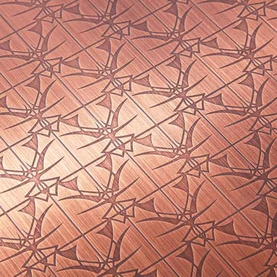 Acid Etched SUS304 Antique Copper Color Stainless Steel Sheet