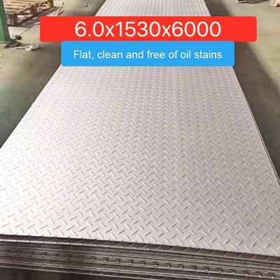 ASME SA240  316 Stainless Steel Sheets Plates ASME SA240 SS Checker Plate 6mm