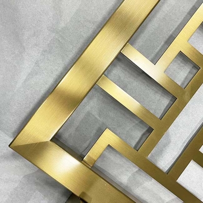 AISI 304 Stainless Steel Screen Partition 3mm Brass Room Divider
