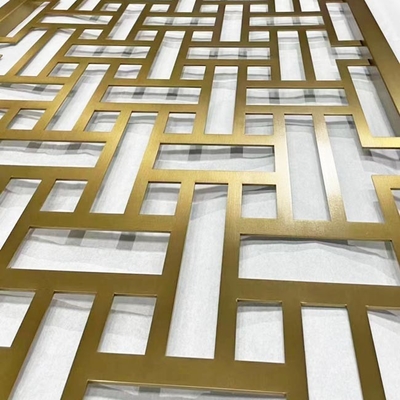 AISI 304 Stainless Steel Screen Partition 3mm Brass Room Divider