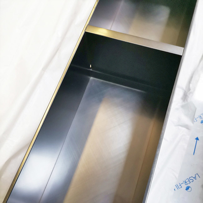 Cross Hairline Rustproof Stainless Steel Cabinet Storage Shelf PVD Plating Titanium
