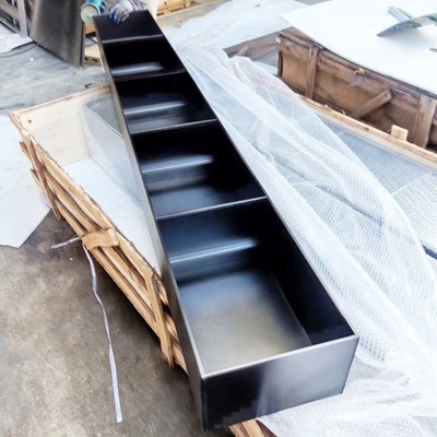 ODM Black Metal Display Cabinets Stainless Steel Display Case AISI ISO9001