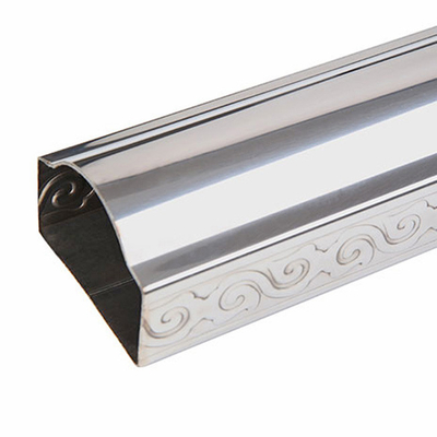 Black Arc Rectangle Stainless Steel Embossed Pipe 5800mm 6000mm