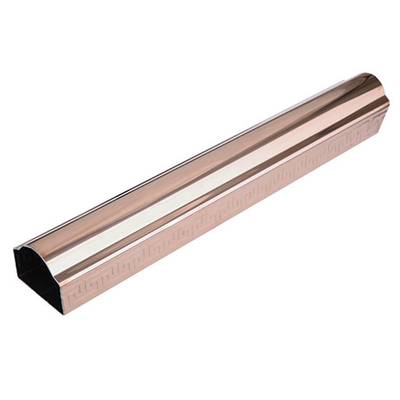 Black Arc Rectangle Stainless Steel Embossed Pipe 5800mm 6000mm