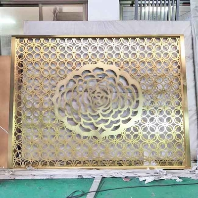 JIS 201 Stainless Steel Screen Partition Beadblasted PVD Laser Cut Decorative Screens