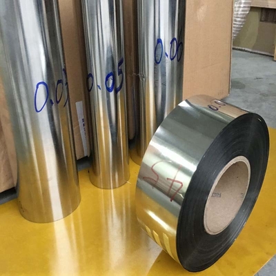 0.01mm To 0.1mm Stainless Steel Foil Rolls Cold Rolled BA Polished