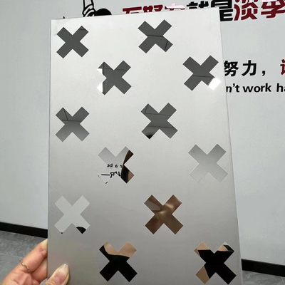 Custom Small Sample Mirror 8K Partial Etching Stainless Steel Sheet
