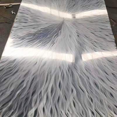 Custom Partial Bead Blasting Stainless Steel Sheet Mirror 8k