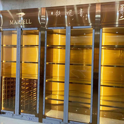 ราคาดี ประตูกระจกหรูหราตู้ไวน์ที่ทันสมัยบ้าน ออนไลน์