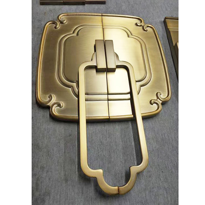 40mm Thick Brass Door Handle For Engraving Vibration Finish Antique Copper Bronze