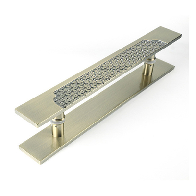 Custom Aluminum Alloy Door Handle Engraving Love Antique Bronze Hairline Finish