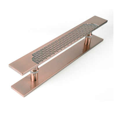 Custom Aluminum Alloy Door Handle Engraving Love Antique Bronze Hairline Finish